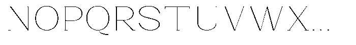 Bleshil Thin Expanded L-T Font UPPERCASE