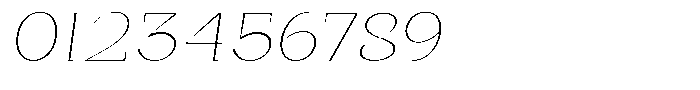 Bleshil Thin Expanded Slant L-T Font OTHER CHARS
