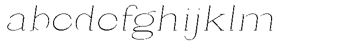 Bleshil Thin Expanded Slant L-T FONT