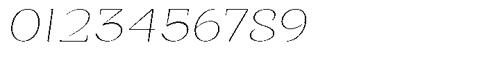 Bleshil Thin Expanded Slant Font OTHER CHARS