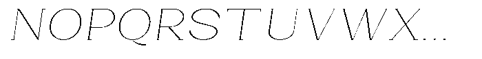 Bleshil Thin Expanded Slant Font UPPERCASE