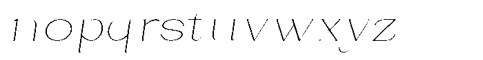 Bleshil Thin Expanded Slant Font LOWERCASE