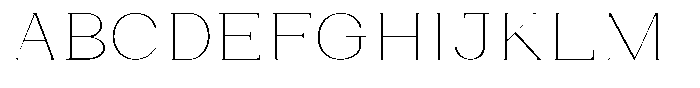 Bleshil Thin Expanded Font UPPERCASE