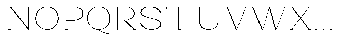 Bleshil Thin Expanded Font UPPERCASE