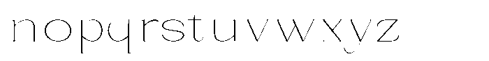 Bleshil Thin Expanded Font LOWERCASE