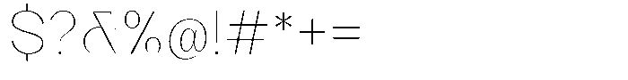 Bleshil Thin L-T Font OTHER CHARS