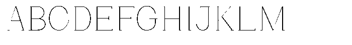 Bleshil Thin L-T Font UPPERCASE