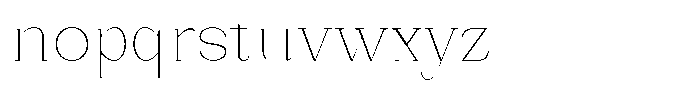 Bleshil Thin L-T Font LOWERCASE