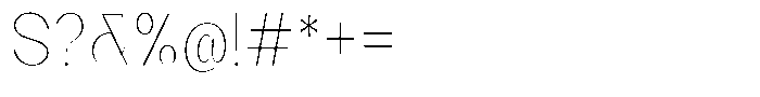 Bleshil Thin Semi Condensed L-T Font OTHER CHARS