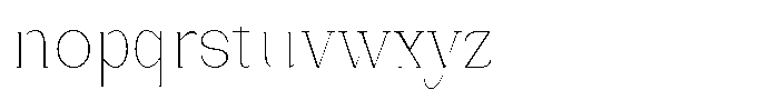 Bleshil Thin Semi Condensed L-T Font LOWERCASE
