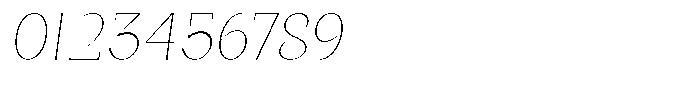 Bleshil Thin Semi Condensed Slant Font OTHER CHARS