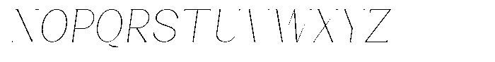 Bleshil Thin Semi Condensed Slant Font UPPERCASE