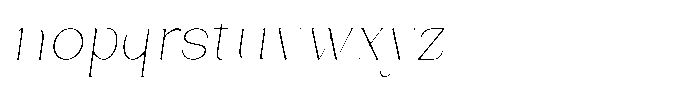 Bleshil Thin Semi Condensed Slant Font LOWERCASE