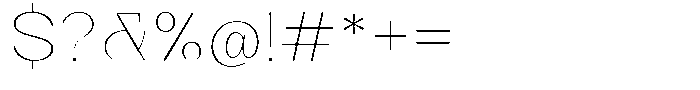 Bleshil Thin Semi Expanded L-T Font OTHER CHARS