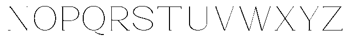 Bleshil Thin Semi Expanded L-T Font UPPERCASE