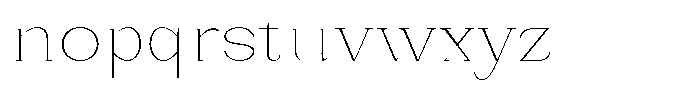 Bleshil Thin Semi Expanded L-T Font LOWERCASE