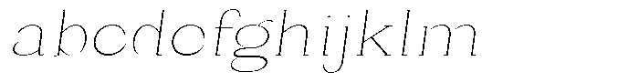 Bleshil Thin Semi Expanded Slant L-T FONT