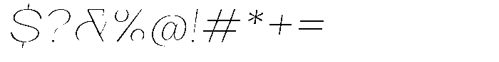 Bleshil Thin Semi Expanded Slant Font OTHER CHARS