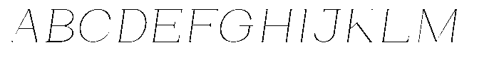 Bleshil Thin Semi Expanded Slant Font UPPERCASE