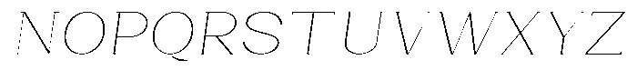 Bleshil Thin Semi Expanded Slant Font UPPERCASE