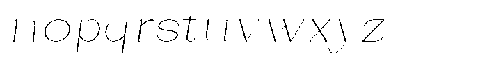 Bleshil Thin Semi Expanded Slant Font LOWERCASE