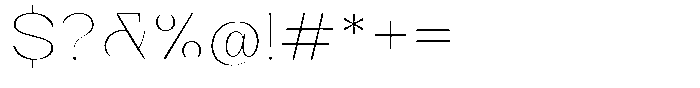 Bleshil Thin Semi Expanded Font OTHER CHARS