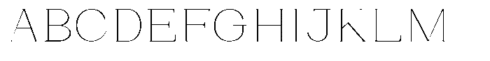 Bleshil Thin Semi Expanded Font UPPERCASE