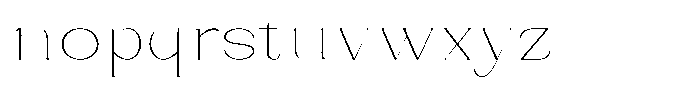 Bleshil Thin Semi Expanded Font LOWERCASE
