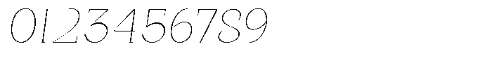 Bleshil Thin Slant L-T Font OTHER CHARS