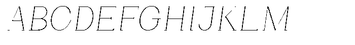 Bleshil Thin Slant L-T Font