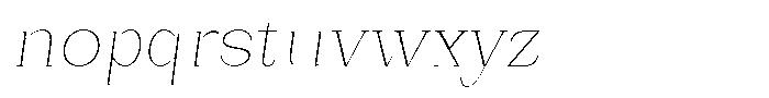 Bleshil Thin Slant L-T Font LOWERCASE