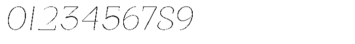 Bleshil Thin Slant Font OTHER CHARS