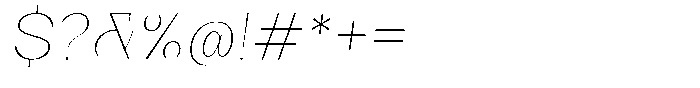 Bleshil Thin Slant Font OTHER CHARS