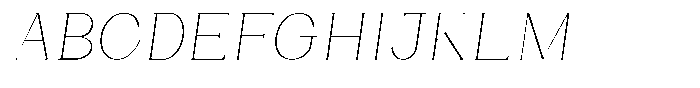 Bleshil Thin Slant Font UPPERCASE
