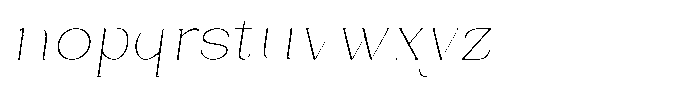 Bleshil Thin Slant Font LOWERCASE
