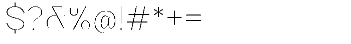 Bleshil Thin Font OTHER CHARS