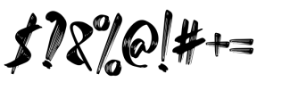 Bless Brush Font OTHER CHARS