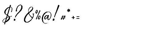 Blessing Blues Regular Font OTHER CHARS