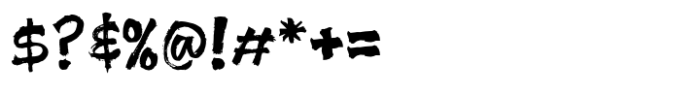Blighted Brush Font OTHER CHARS