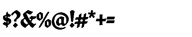 Blightmark Blackletter Regular Font OTHER CHARS