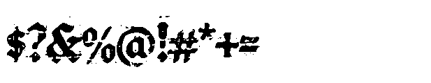 Blightmark Blackletter Textured Font OTHER CHARS