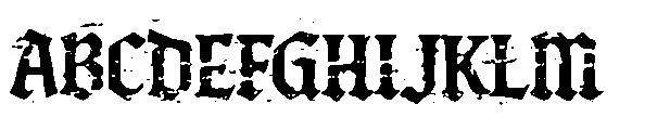 Blightmark Blackletter Textured Font UPPERCASE