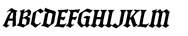 Blightmark Oblique Regular Font UPPERCASE