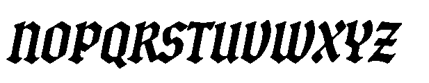 Blightmark Oblique Regular Font UPPERCASE