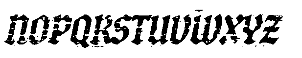 Blightmark Oblique Textured Font UPPERCASE