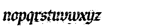 Blightmark Oblique Textured Font LOWERCASE