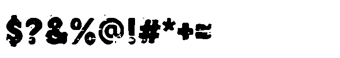 Blightmark Sans Textured Font OTHER CHARS