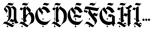 Blime Blackletter Regular Font UPPERCASE