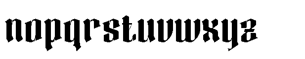 Blime Blackletter Regular Font LOWERCASE