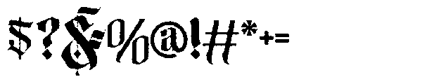 Blime Blackletter Rough Font OTHER CHARS